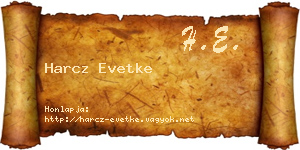 Harcz Evetke névjegykártya
